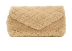 Sade Envelope Clutch, Shearling, Beige, 0721, DB, 3*